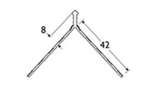 8mm cornerbead cross section